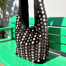 Studded Leather Shoulder Bag – Black
