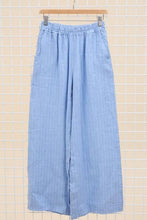 WIDE STRIPED PANTS : Beige / One size