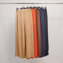 Fluid wide-leg pants in viscose TDM26320VS-2:Chocolate Brown One Size