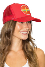 Electric Rainbow Trucker Hat Red: Red