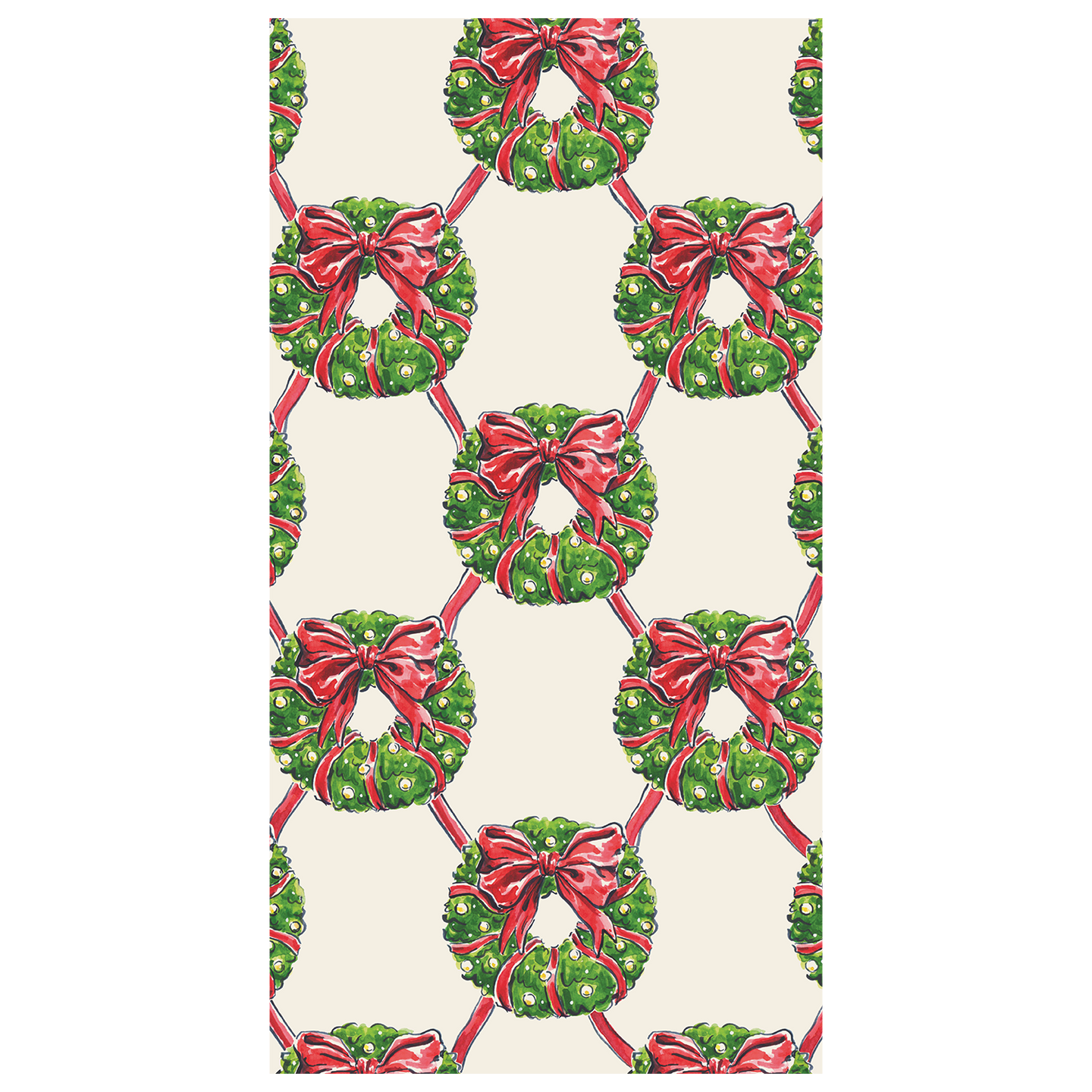 Holiday Wreath Guest Napkin