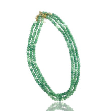 Faceted Bead Necklaces 6mm: Deep emerald
