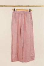 WIDE STRIPED PANTS : Sky Blue / One size