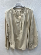 Tunisian Collar Cotton Blouse, @84601_BsColTunisien: Beige