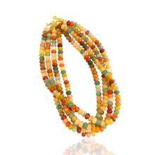 8mm Bead Necklaces: Blue Motted Jade