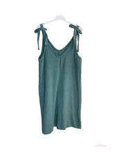 Short dress with adjustable cotton gauze straps One Size