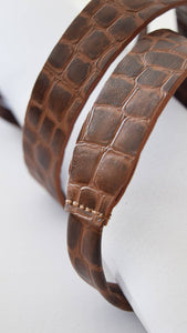 Skinny Wrap - Chocolate Alligator - OS