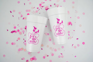 20oz. Styrofoam Cup 10 Pack Sleeve {Let's Go Girls Rodeo}