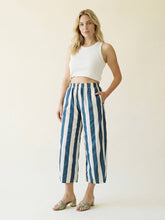 Striped pants with elastic waistband TDM67625-5: Blue