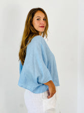 Ref-11870 SHORT LINEN BLOUSE 100%: PISTACHIO