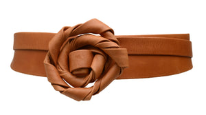 Midi Wrap Belt - Cognac