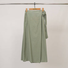Cotton tie-wrap skirt MF56212: Brown