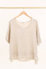 Fringe Blouse: Taupe