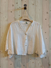 Ref-11870 SHORT LINEN BLOUSE 100%: PISTACHIO