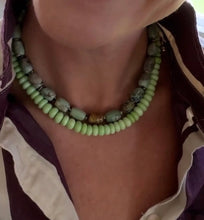 Lilly Gemstone Bead Necklace multi-color 8mm opals jade : Maroon