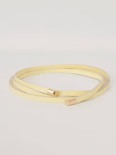Grained leather rope belt BK007: Pink