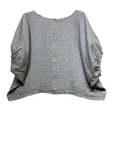 Camel Linen Blouse : Balloon Sleeve