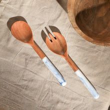 Marbled Salad Server (Blue) Set of 2