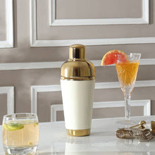 Hand-Painted Cocktail Shaker: White