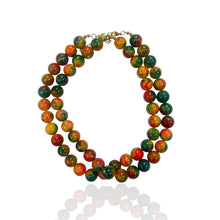 14mm Bead Necklace: Bluelace Agate