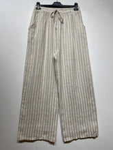 Camel Stripe Linen Pants