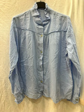 Cotton ruffled shirt @88270_ChVolantUni: Light beige