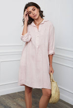 Short Linen Dresse One Size Taupe