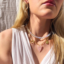 Coastal Stone Candy Beaded Necklace: 18 inch