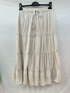 Cotton Voile Skirt With Lining @9143_JuCotDouble: Black