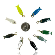 Natural stone fish Charm: Black onyx