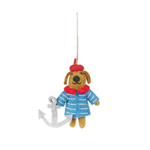 Handmade Felt Davey Sailor Dog Sealfie Hanging Decoration