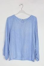 Linen Blouse  Sky Blue One Size