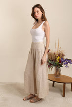 100% Linen Trousers REF. 2771: Black