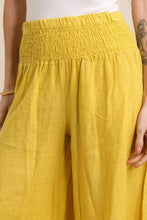 100% Linen Trousers REF. 2771: Mustard