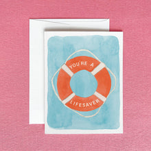 You're a Lifesaver Greeting Card | Coastal Thank You Card