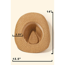 Straw Braid Cowrie Shell Strap Fedora Hat: