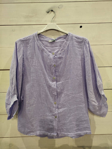 Easy Button Down Blouse: Bordeaux