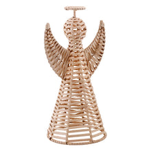 Wicker Angel - 13" H: Iron ,  Wicker / 13" H x 7.5" W 6" D