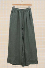WIDE STRIPED PANTS : Beige / One size