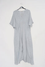 Long Linen Dress Kimono Charcoal Grey One Size