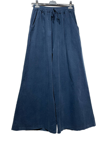 Baby Cord Wide Leg : Navy