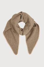 Knitted Triangle Shawl: Coffee