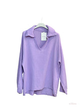 Cotton Gauze French collar blouse: Pink