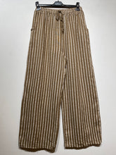 Camel Stripe Linen Pants