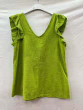 Cotton Gauze Flutter Sleeve Top One Size