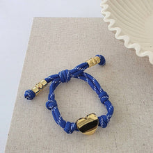 Knotty Cord Heart Bracelet - WATERPROOF: Orange
