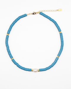 Stania Heishi Bead and Pearl Choker Necklace
