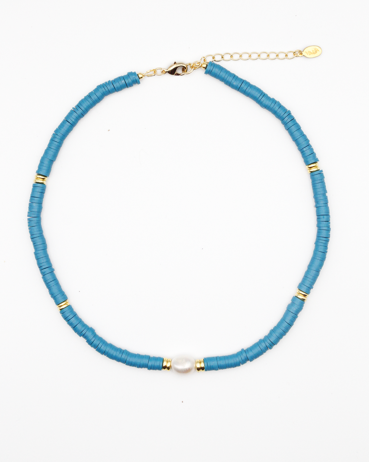 Stania Heishi Bead and Pearl Choker Necklace
