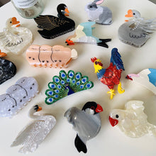 FASHIONABLE WHITE SWAN ACETIC ACID HAIR CLIP_CWAHA0549: TYPE6 / (OS) 2