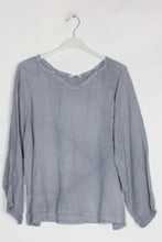 Linen Blouse  Sky Blue One Size